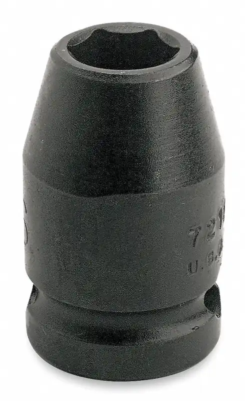 Proto J7418H Impact Socket, 1/2 in Drive, 9/16 in Socket Size, 6-Point, Std, Black Oxide