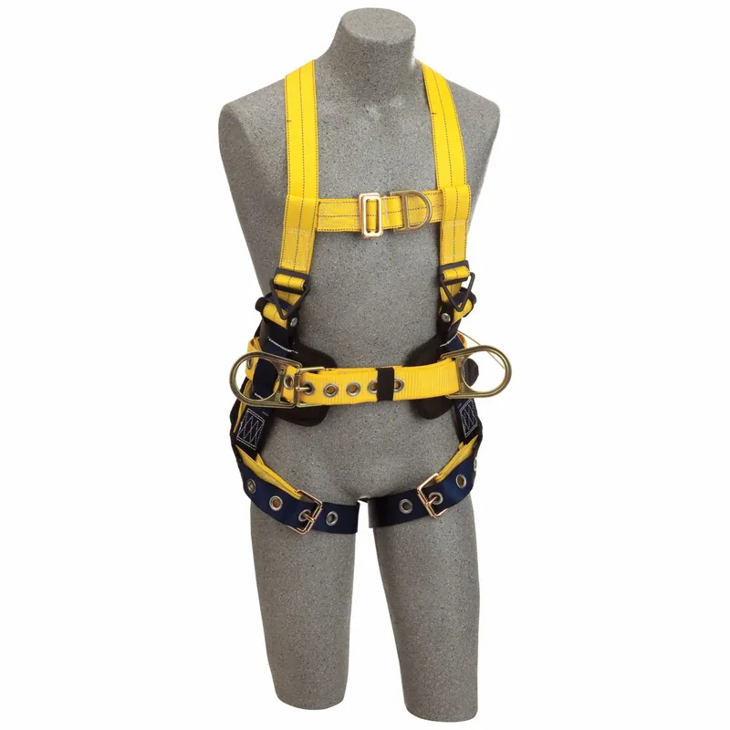 3M DBI-SALA 1107809 Delta Full Body Harness, Vest, XL, 420 lb Cap, Mating Chest / Tongue Leg Buckles, Back/Front/Side D-Ring, Yellow