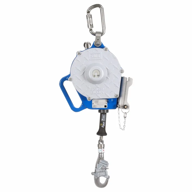 3M DBI-SALA 3400145 Sealed-Blok Self Retracting Lifeline, 30 ft Stainless Steel Cable, Swivel Snap Hook Anchor + Steel Carabiner, 420 lb Cap, ANSI Class 1