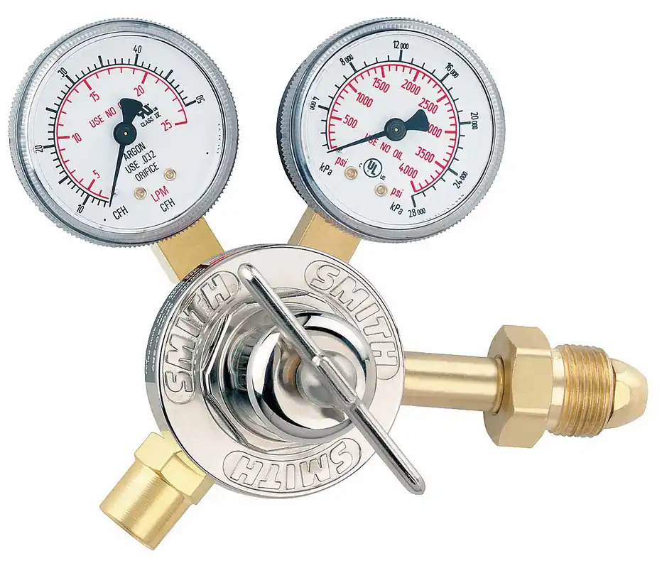 Smith Equipment 31-50-580 Flow Gauge Regulator, Argon, Single Stage, CGA 580 Inlet, 50 cfh