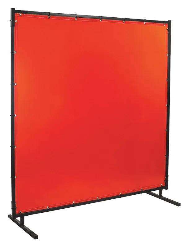 Steiner 538HD-6X6 Protect-O-Screen Welding Screen, Transparent Vinyl, 6 ft H x 6 ft W, Orange