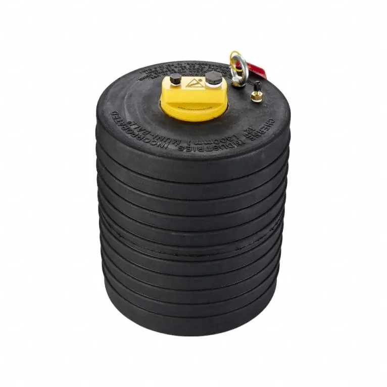 Cherne 262129 Muni-Ball Test Ball Plug, Pneumatic, 12 in Pipe, Natural Rubber, with Bypass