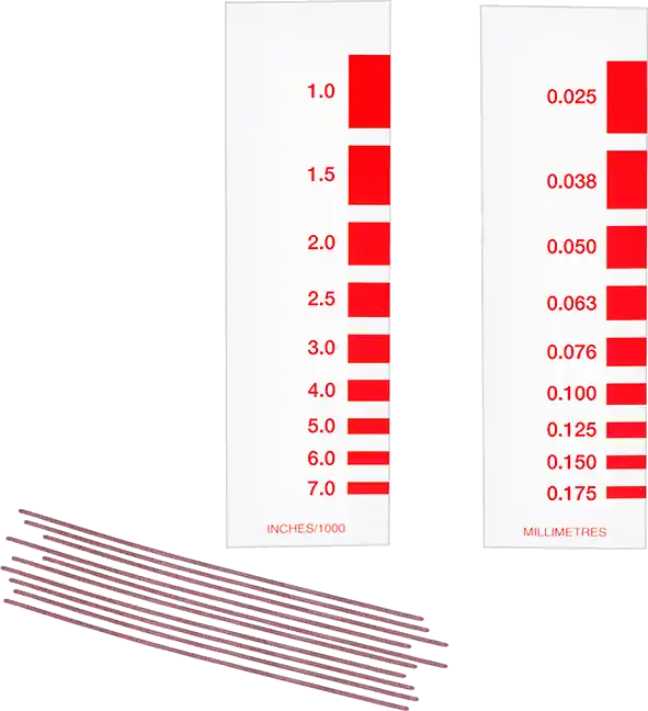 McMaster 6851N17 Red Plastic Clearance Gauge, Pack of 10