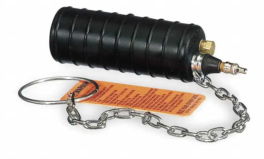 Cherne 262048 Muni-Ball Test Ball Plug, 4 in Pipe, Pneumatic, Bypass, Rubber