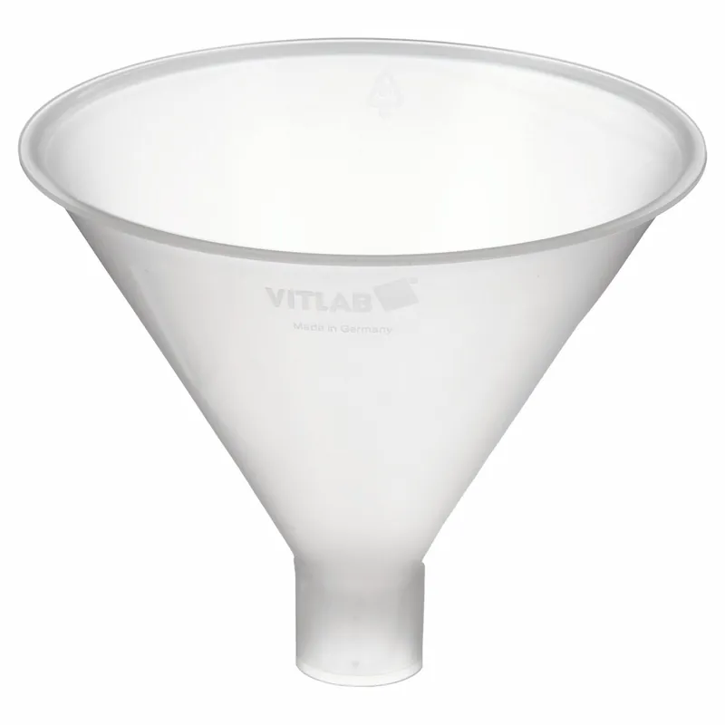 Approved Vendor 342555-0150 Powder Funnel, 150mm, Polypropylene, White, Autoclavable, PK5