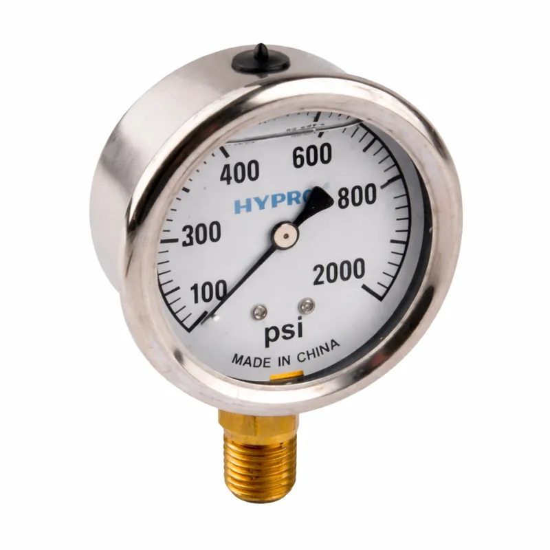 0-2000 PSI Pressure Gauge (Bottom Mount)