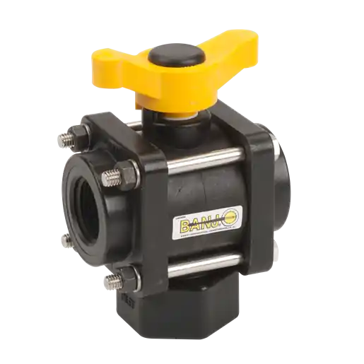 1" 3 Way Bottom Load Ball Valve