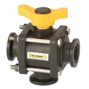 1" 3-Way Bottom Load Manifold Flanged Valve