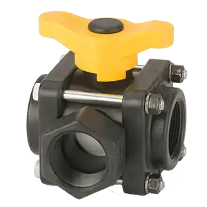 1-1/2" 3 Way Side Load Ball Valve