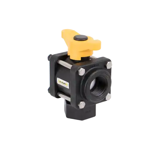 1-1/4" 3 Way Bottom Load Ball Valve