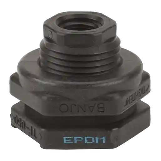 ½" Poly Bulkhead Tank Fitting with EPDM Gasket
