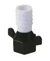 1/2" FNPT x 5/8" Barb Swivel Hex Wingnut Straight Fitting