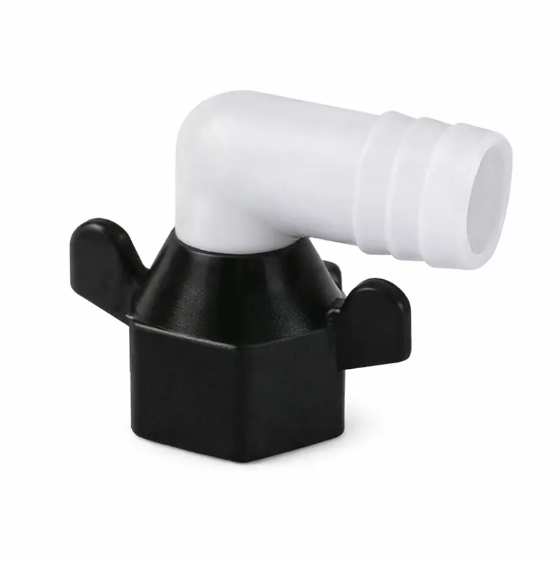 1/2" FNPT x 5/8" Barb Swivel Hexnut Elbow Fitting