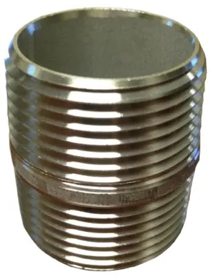 1/2" x 1/2" MNPT Stainless Steel Male Threaded Nipple