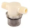 1/4" FNPT & 1/2" MNPT 20 Mesh Nylon Line Strainer (Viton Gasket, Clear Bowl)