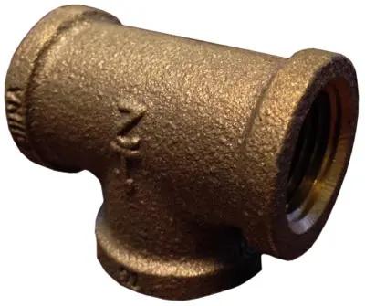 3/8" FNPT Brass Tee