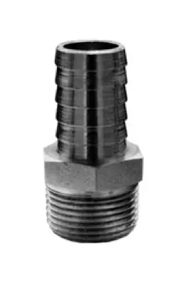 3/8" MNPT x 1/2" Stainless Steel Hose Barb