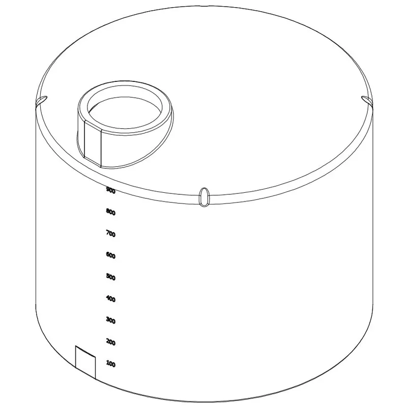 Norwesco 1000 Gallon Vertical Storage Tank