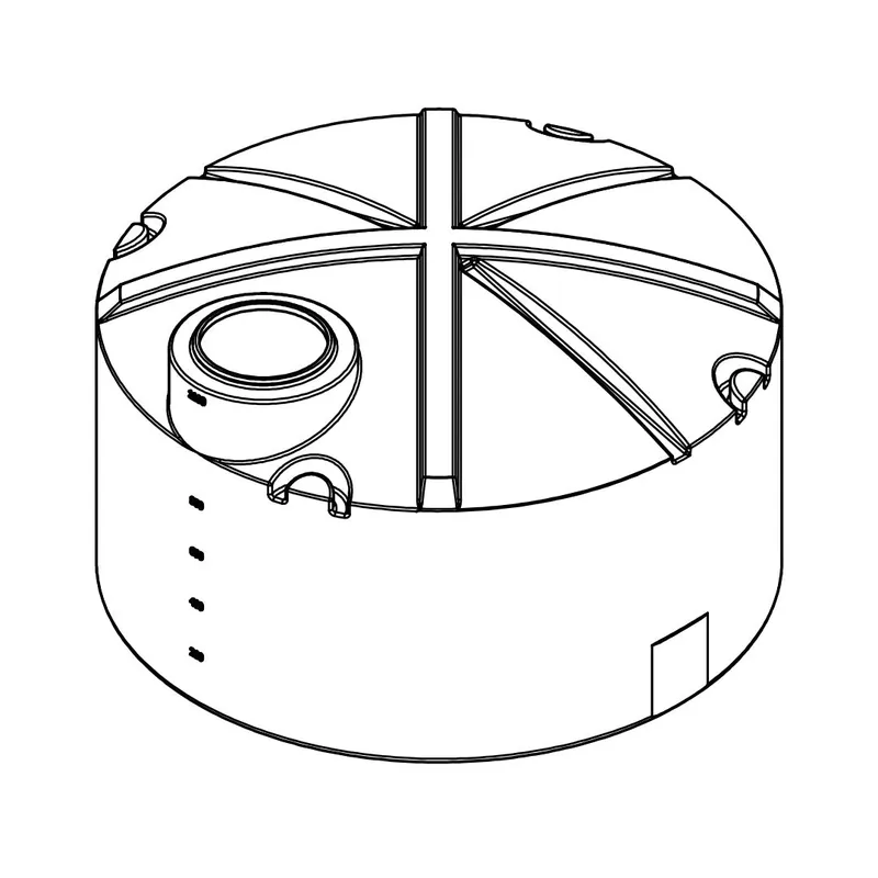 Norwesco 1295 Gallon Vertical Storage Tank (Gusset Top)