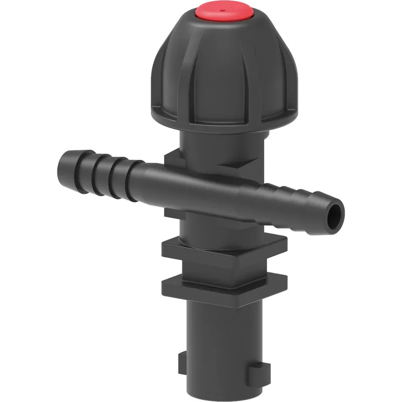 413422 Single Outlet Double Barb Nozzle Body for Dry Boom - Top Mount DCV - 1/2" Barbs - Arag