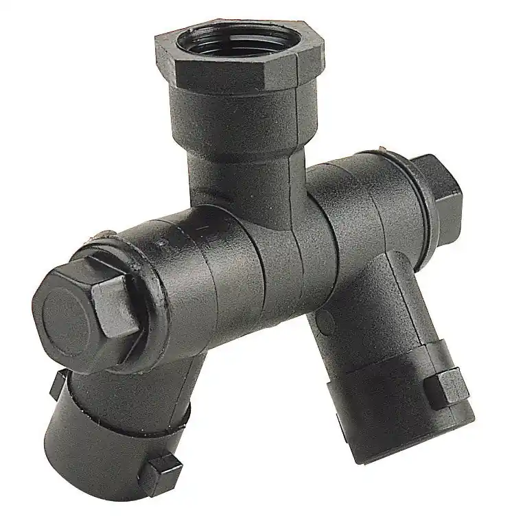 1/4" Female NPT Double Swivel Nozzle Body with Quick Attach Outlet