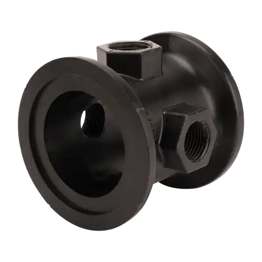 2" X 2" Full Port Flange X 3" Long With ½" Gauge Port