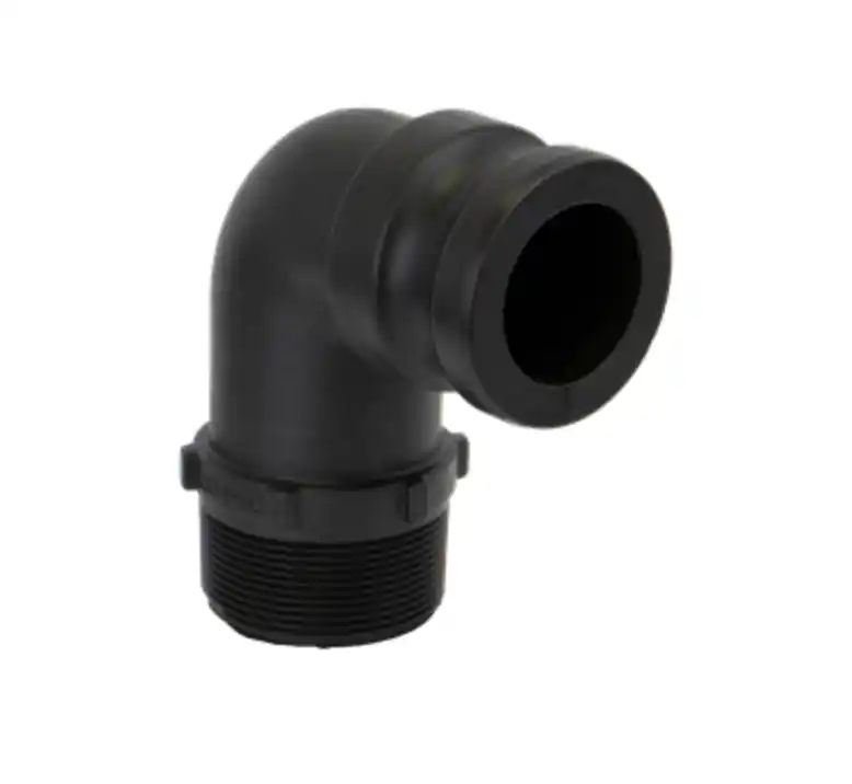 2" 90° Male Adapter X 2" Male Thread Poly Cam Lever Coupling