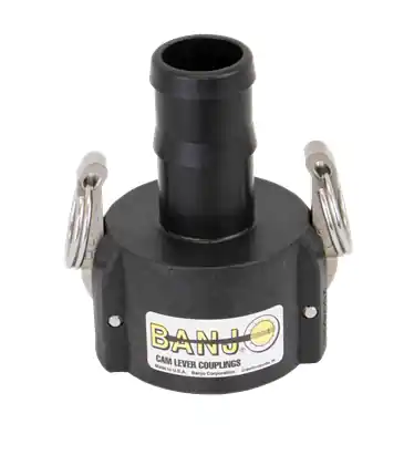 2" Female Coupler X 1½" Hose Shank Poly Cam Lever Coupling