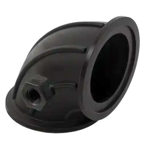 3" Flange X Flange Sweep With ¼" Gauge Port