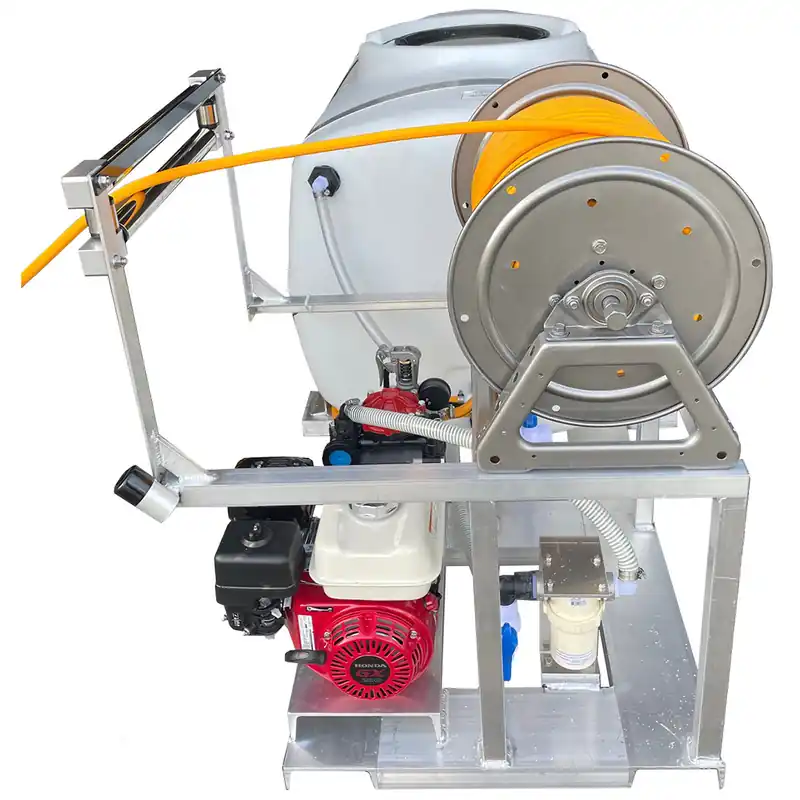 Kings Sprayers 300 Gallon Van Skid Sprayer w/ 10 gpm Diaphragm Pump & Electric Reel w/ 300‘ of 1/2" ID Hose (Custom Van Sprayer w/ Tank Longways)
