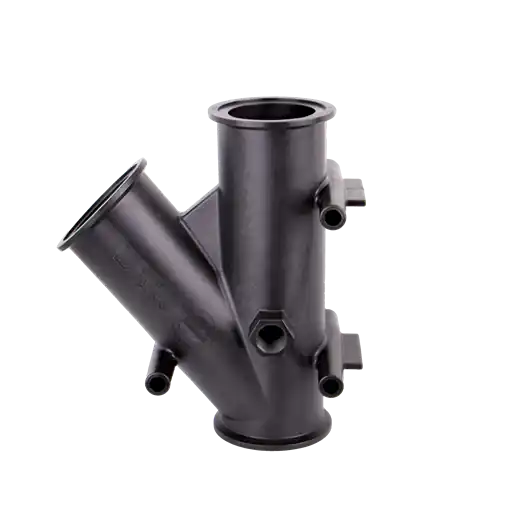 3" Full Port 45° Y Flange With ¾" Gauge Port