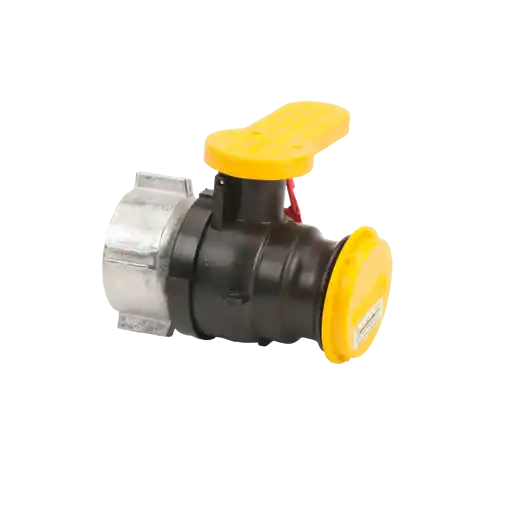 2" Poly Spinweld Valve With QDC Outlet & Cap & Foil Seal With EPDM Gasket