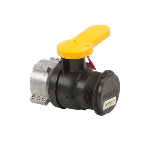 2" Poly Spinweld Valve With NPT Outlet & Cap & Foil Seal With EPDM Gasket