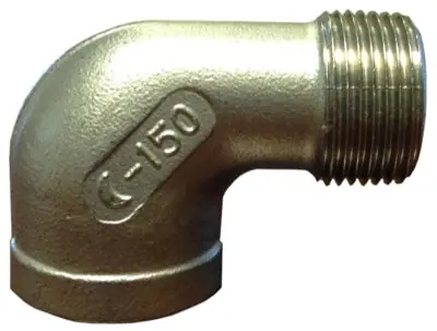 1-1/2" MNPT x 1-1/2" FNPT Stainless Steel Street Elbow