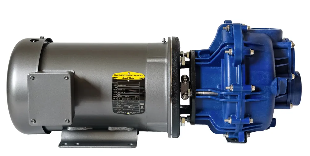 John Blue PSP-3340-E10TBFLG 3" Flanged Self-Priming Poly Centrifugal Pump W/ Electric Motor (10 HP, Three Phase)