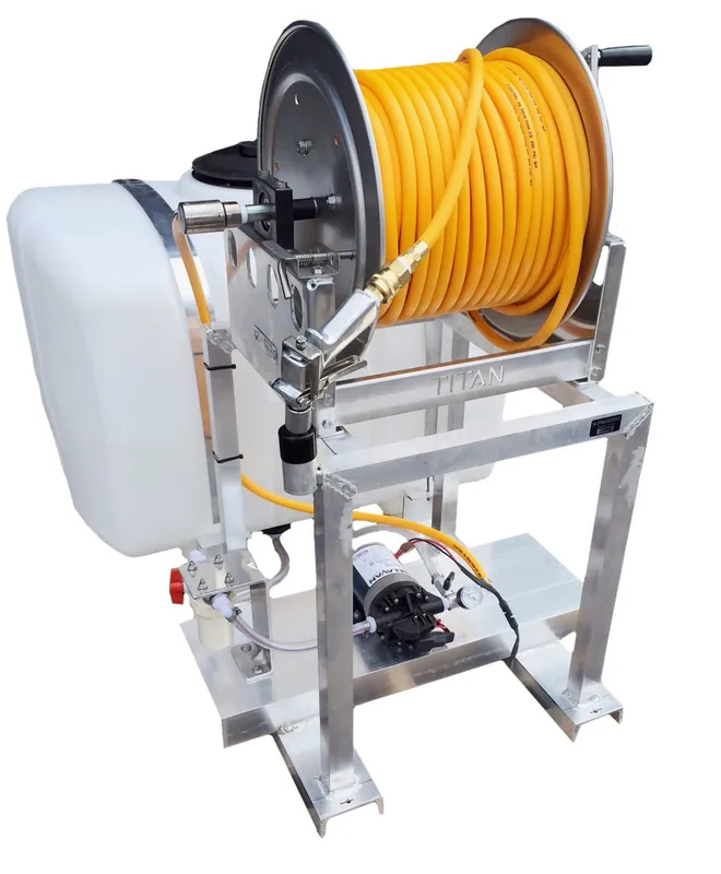 Kings Sprayers 100 Gallon Electric Skid w/ 7 GPM 12V Pump & Manual Hose Reel