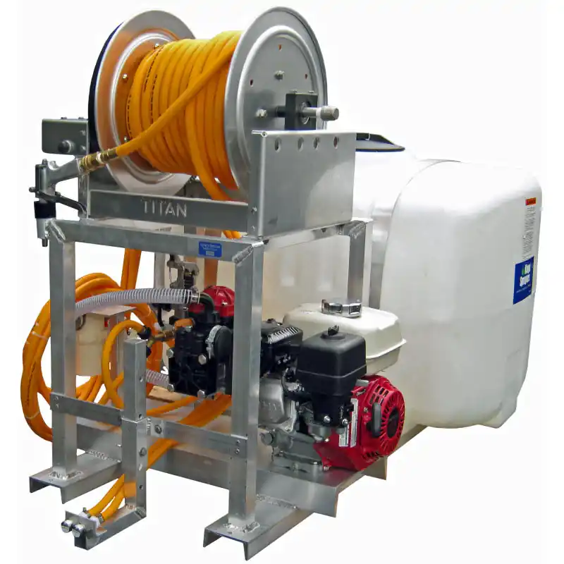 Kings Sprayers 100 Gallon Skid Sprayer w/ Electric Reel & Dual Boomless Nozzles