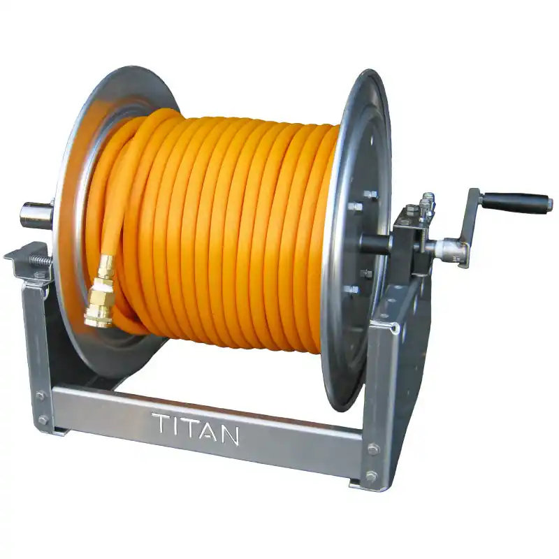 12" Manual Reel w/ 150‘ 3/8" ID Hose