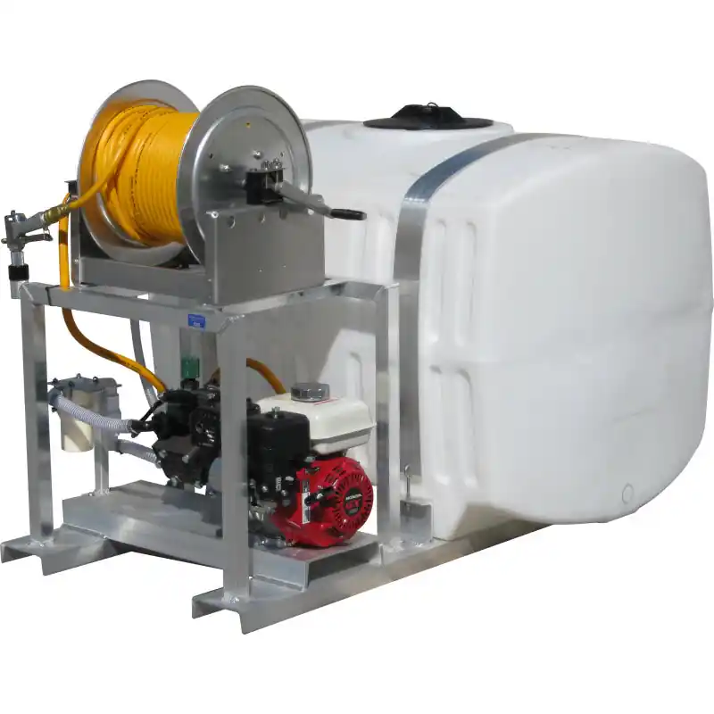 Kings Sprayers 200 Gallon Skid Sprayer with 15 gpm Diaphragm Pump & Manual Hose Reel