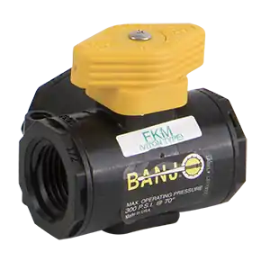 1/2" Female NPT Side Load Poly Locking Micro Valve