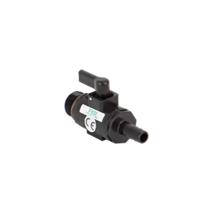 3/8" Hose Barb x 1/2" Male NPT Poly Micro Valve