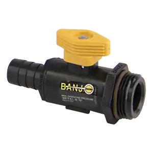 3/4" Hose Barb x 1" Male NPT Poly Locking Micro Valve