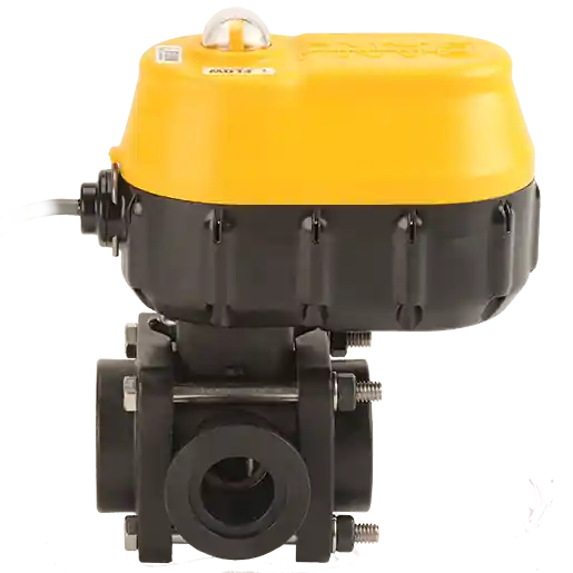 Banjo EVX125SL 1-1/4" 12V 3-Way Side Load Electric Bolted Ball Valve