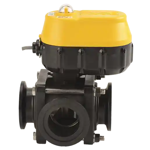 Banjo MEVX220SL 2" 3-Way Side Load Manifold Flange 12V Electric Ball Valve