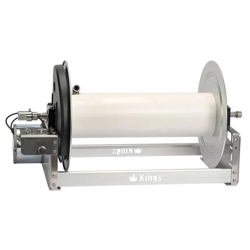 KR1A18E Kings 18" Aluminum Electric Hose Reel with Stainless Steel Manifold