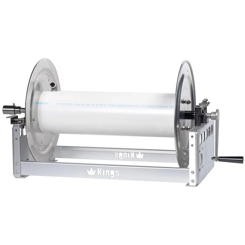 KR1A22 Kings 22" Aluminum Manual Hose Reel with Stainless Steel Manifold