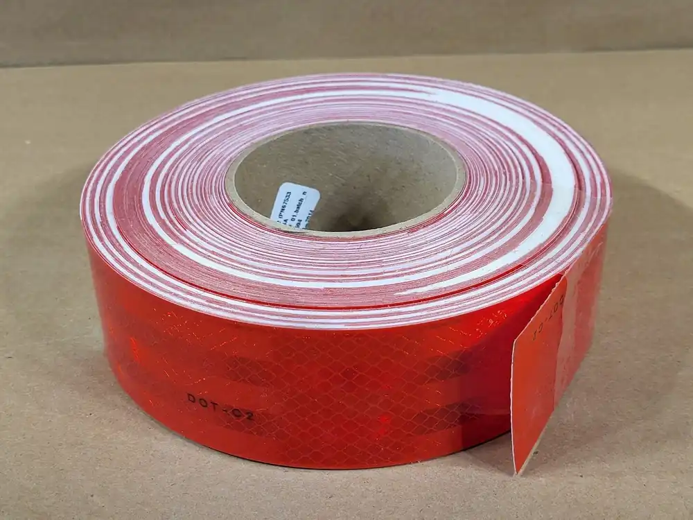2" x 150 ft Reflective Conspicuity White/Red Tape 983-32, 67533