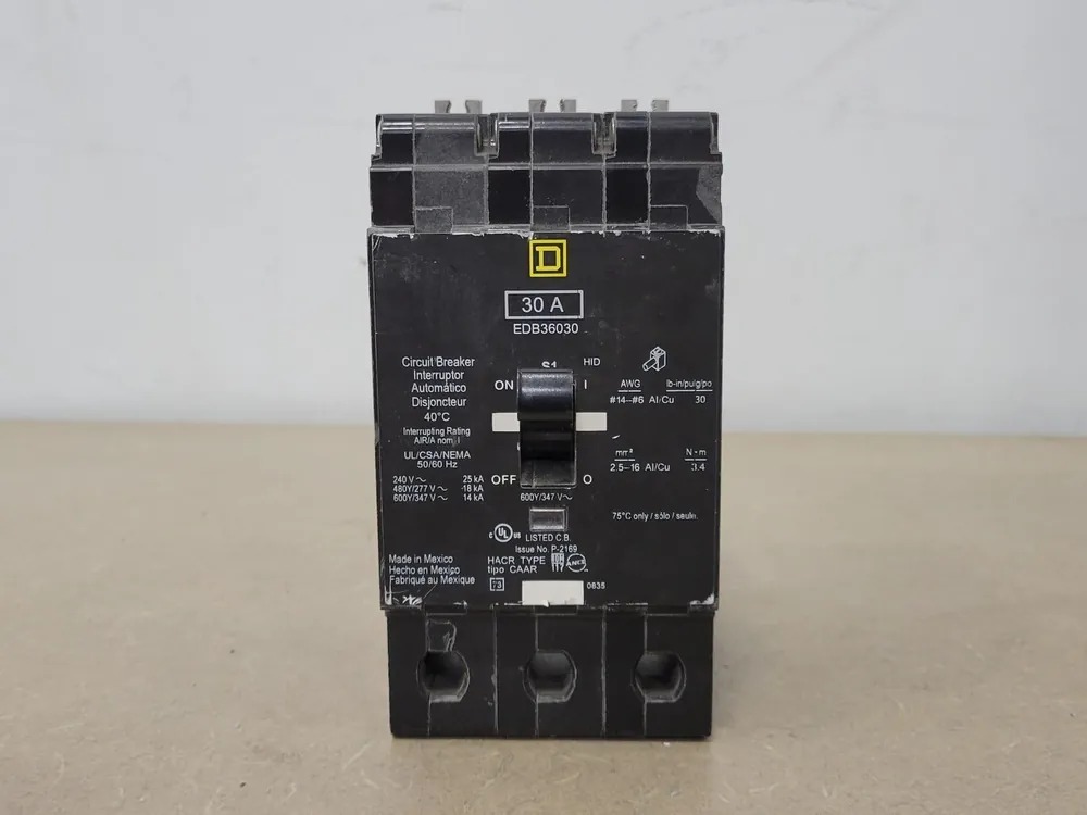 30 Amp, 3 Pole, 600Y/347 Volts Circuit Breaker EDB36030