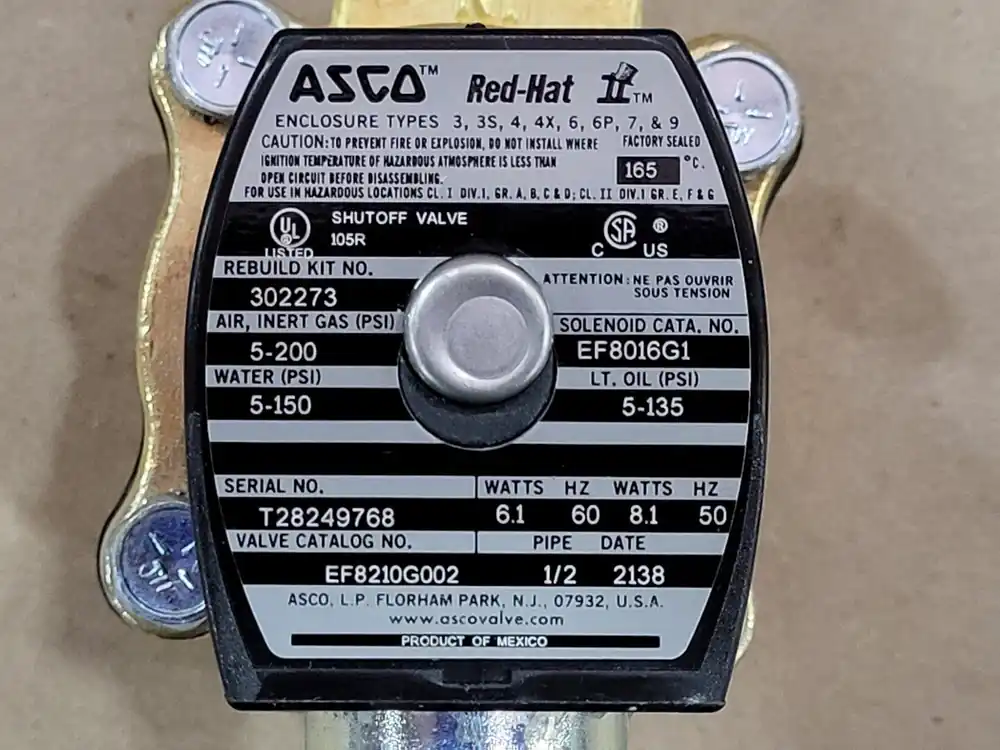 1/2" NPT 2-Way Solenoid Valve EF8210G002