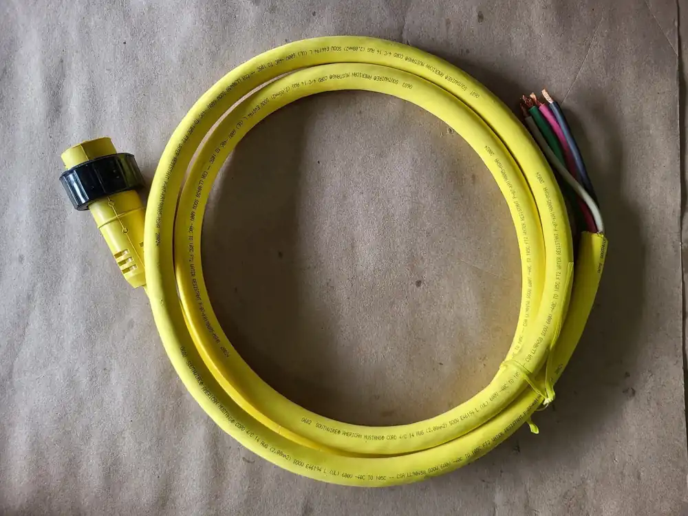 6‘ 14-4 Neoprene Cord 4P Male Quick Change Cordset 1300000070 P/N 32635